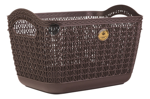Set 3 Canastas Mitril Med Resistentes Organizadoras 18x19x29 Chocolate Mitril Med