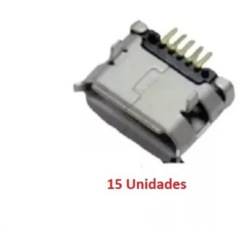 Imagem 1 de 5 de Conector Carga Micro Usb V8-5 Pinos / Cel. Tabl /26 - 15 Un.