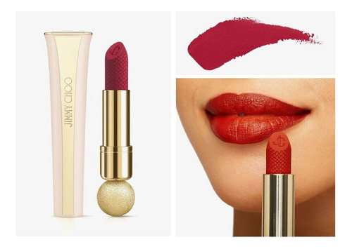 Jimmy Choo Satin Collection Labial Satinado Color 013 Red Attraction Matte