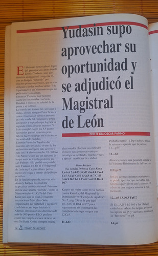 Revista Tiempo De Ajedrez (1993), Tapa Sergio Giardelli