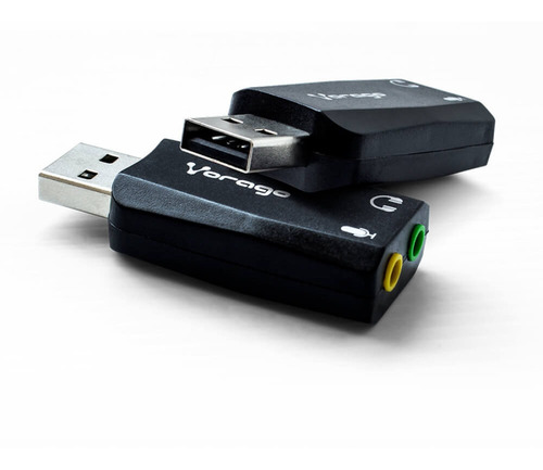 Imagen 4 de 4 de Adaptador Usb A Audio 3.5mm 5.1 Microfono Vorago Adp-201
