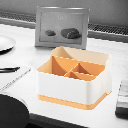 Caja De Almacenamiento De Plástico Multiusos Naranja