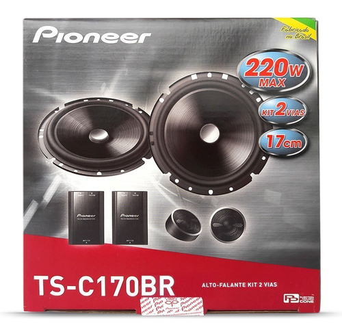 Kit 2 Vias Pioneer + Falantes 6 Voyage Fox Golf Up + Módulo