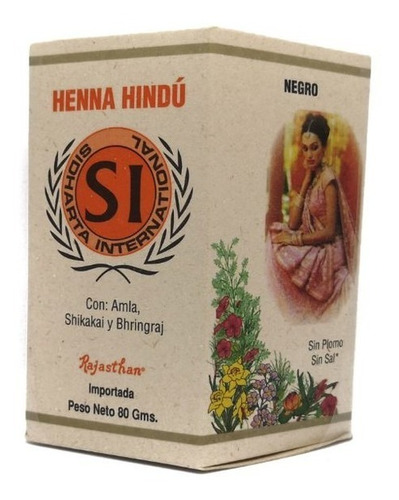 Tinte Henna Hindu Negro - g a $24470