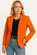 Comprar Saco Blazer Mujer Sastrero Largo Entallado Colores Bleizer 