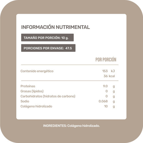 Imagen 3 de 8 de Colágeno Hidrolizado Polvo Simplesupps 475gr 47.7 Porciones Sabor Neutro