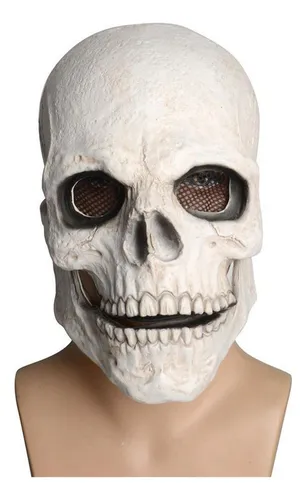Máscara De Calavera De Terror Con Casco De Esqueleto