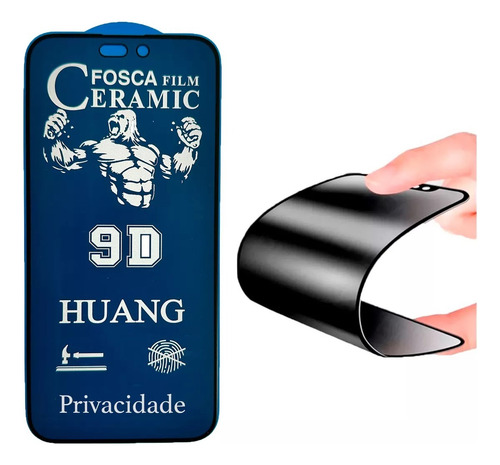 Película Privacidade Cerâmica Fosca iPhone 12 - Não Quebra