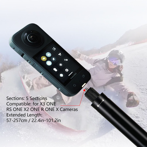 Time Selfie Stick Con Mango De 2,5 M Para Insta360 X3 One Rs