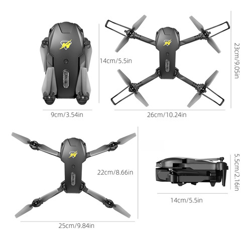 X Drone Com Três Câmeras, Câmera Aérea Hd, Obstáculo Dobráve