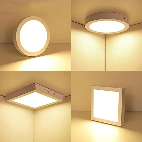 Pack X 10 Plafón Led 24w Sobrepuesto Redondo Luz Fría/cálida