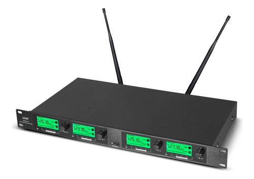 Sistema De Micrófono Inalambrico Pro Uhf De 4 Canales Y 4 Cu