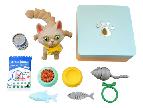 Juguete Niños Gato Articulado Kit Mi Primer Michi Beige - Mila