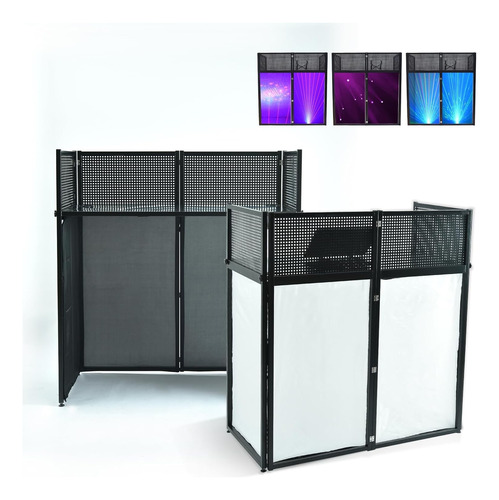 Cabina De Dj Portátil Con Fachada Ajustable De 101 X 101 X 5