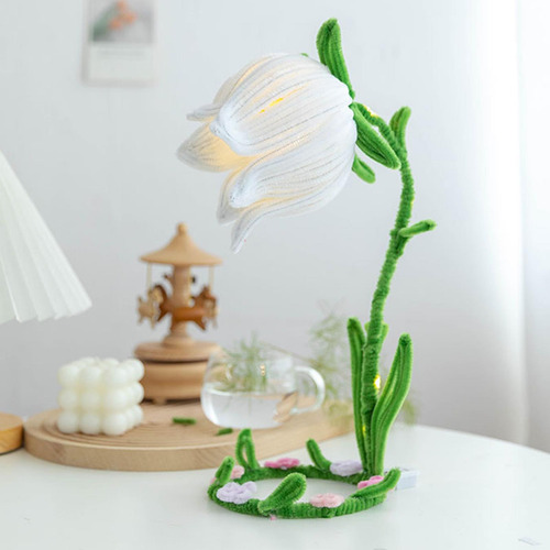 Lámpara De Noche Con Flores Diy, Adornos Hechos A Mano,
