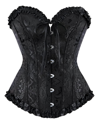 Erqi Women's A819 Lace Up Boned Overbust Corset Clubwear