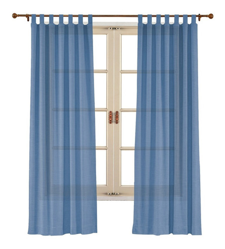 Juego Cortinas De Tela Simil Lino Varios Colores Vip