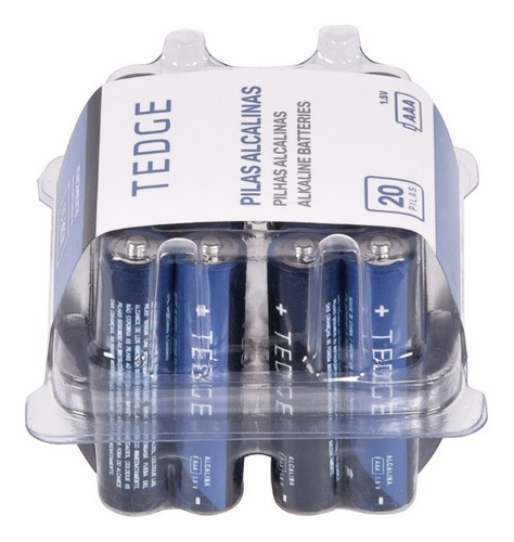 Imagen 3 de 5 de Pilas Alcalinas Tedge Aaa Pack De 20 Unidades
