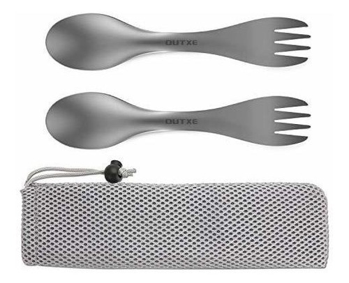 Titanium 2 1 Cuchara Tenedor Combo Pack Ultra Ligero Spork