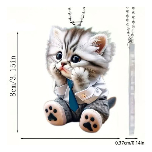 Fe Adorno Colgante For Espejo De Coches, Diseño De Gatos,