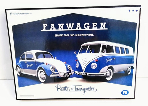 Fanwagen Bettle Cuadro Vintage Cartel 46 X 31 Cm Volkswagen