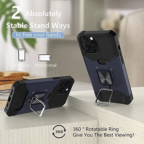 Imagen 3 de 5 de Funda Kingshark P/iPhone 13 2021 Soporte Anillo/purple