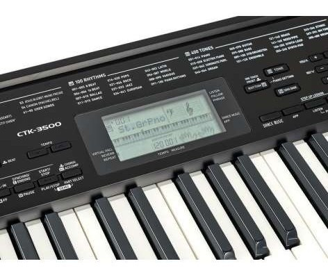 Imagen 10 de 10 de Teclado Casio Ctk3500 5 Octavas Sensitivo + Soporte + Funda