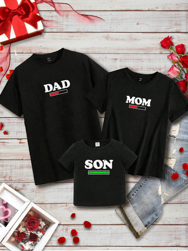 Conjunto De Ropa De Familia Para , Camiseta De Manga Corta S