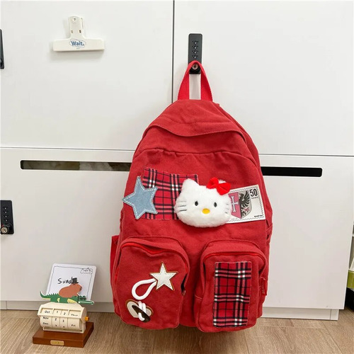 Mochila Hello Kitty Para Estudiantes De Gran Capacidad Para