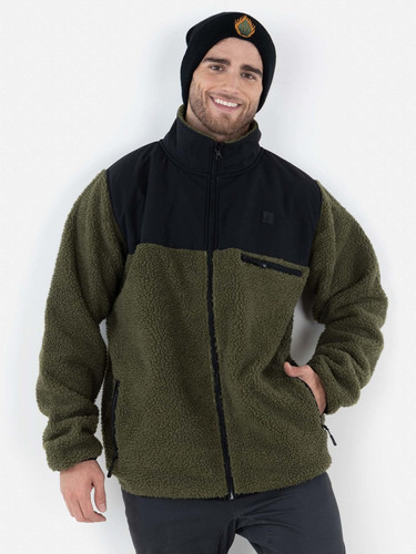 Poleron Vlcm Tonal Hombre Verde Volcom