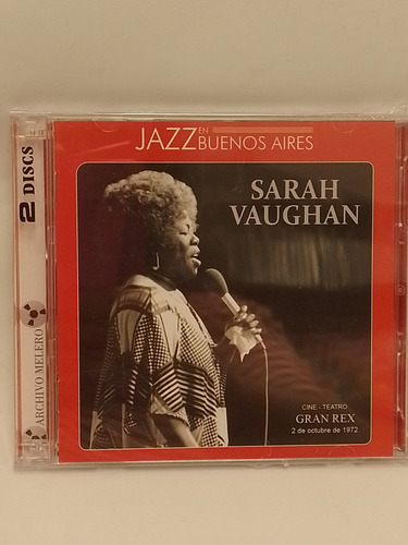 Sarah Vaughan En Buenos Aires Cd Doble Nuevo 