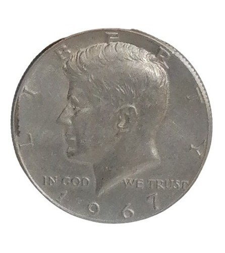 Moneda Medio Dólar Kennedy 1967 De Plata