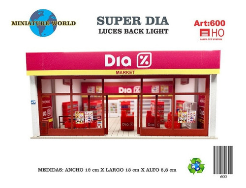 Super Dia Ho 1/87 Con Luz Construcción Para Armar Miniature