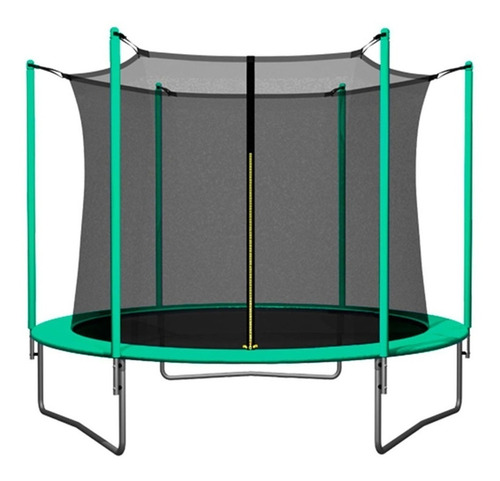 Imagen 1 de 1 de Cama elástica Femmto TPL10FT00 con diámetro de 3 m, color del cobertor de resortes verde y lona negra
