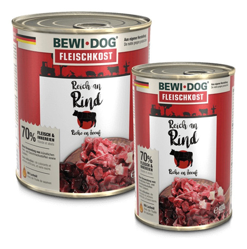 Bewi Dog® Lata Rico En Carne De Res 400grs Para Perros