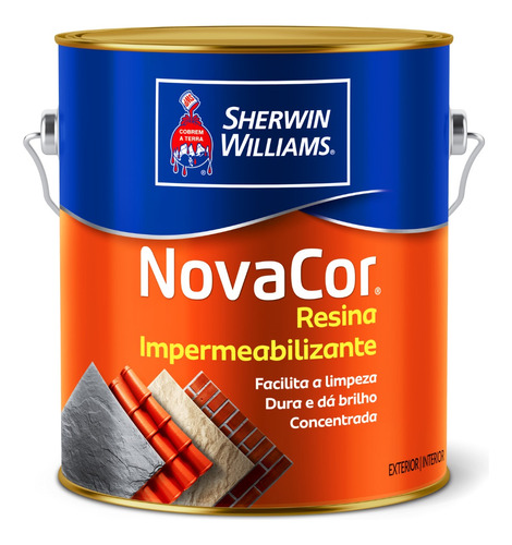 Resina Impermeablizante Brilhante Galão Novacor Sw 3,6lts Cor Incolor