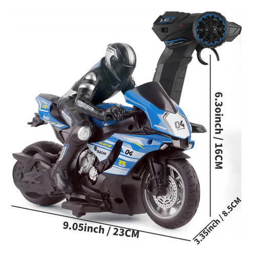 Motocicleta Turbotoys 1:10 Rc 2.4g Drift Alta Velocidad