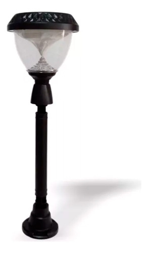 Farol De Piso Solar Led 10w Rgb Farola Con Control Exterior Estructura Negro