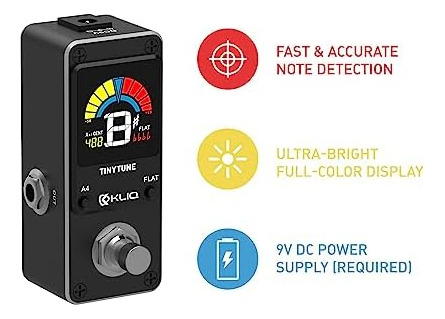 Pedal Sintonizador Kliq Tinytune Para Guitarra Y Bajo - Mini