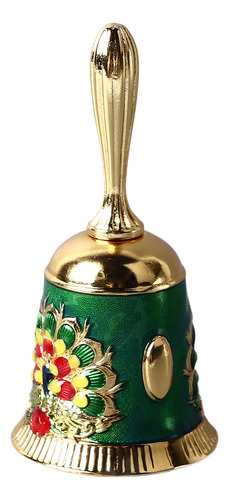Campana De Mano Vintage De Latón Antiguo, Exquisito Patrón T