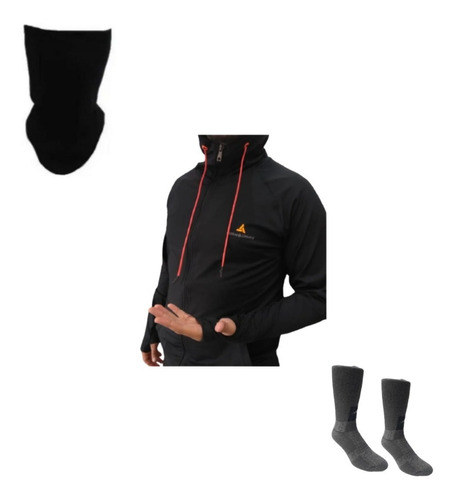 Combo Mt! Campera Ng + Medias Termica+ Cuello -6 Cuo