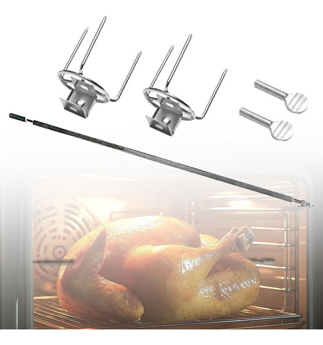 Tenedor Giratorio Para Pollo, Soporte Para Pavo, 34cm