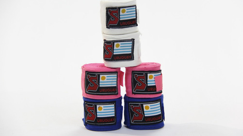 Imagen 3 de 6 de Vendas De Boxeo De 4m! Varios Colores! Con Dedo Y Velcro