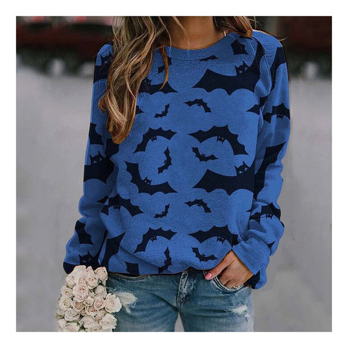 Nuevo Sudadera Con Estampado De Calabaza De Halloween