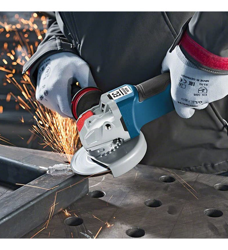 Mini esmerilhadeira angular sem fio Bosch Heavy Duty GWX 18V-10 PC azul-turquesa 1 kW 18 V + acessório\n
