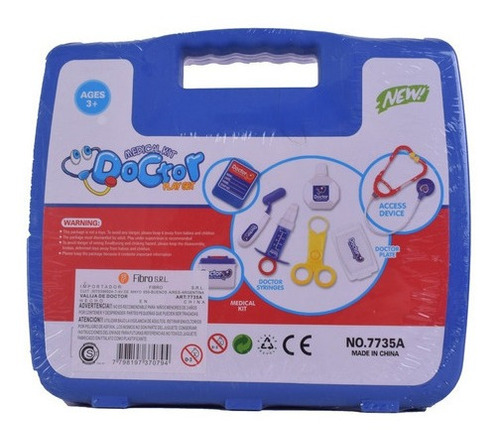 Imagen 2 de 5 de Juego De Doctor En Valija Completo Primeros Auxilios