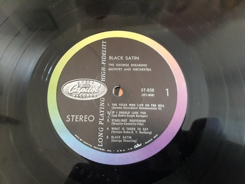 Black Satin Lp The George Shearing Quintet And Orchestra (Usado)