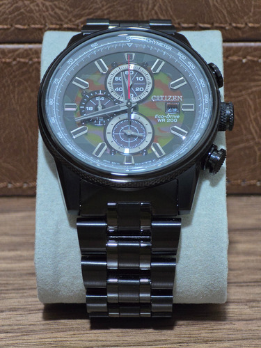 Citizen Camo Nighthawk Ca0805-53x Negro Negro Verde Oscuro (Usado)
