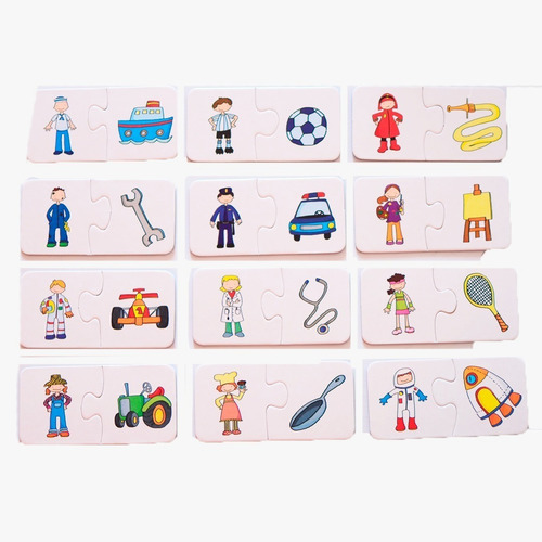 Imagen 4 de 9 de Juego Asociación Profesiones Didáctico Infantil Niños