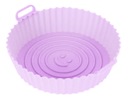 Bandeja Silicona Freidora Airfrayer Redonda Grande Mammemart Violeta